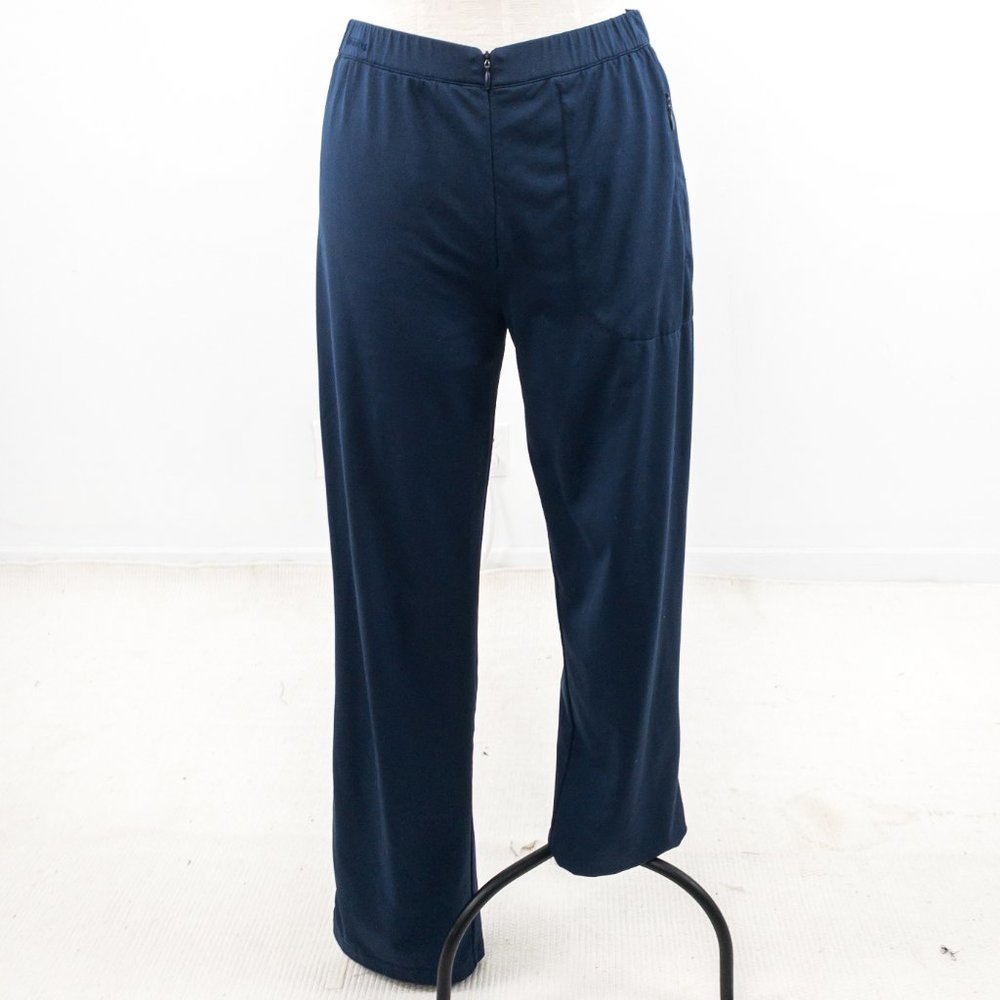 REI Gym Pants M Stretchy Highrise Track Pants Joggers Blue - Picture 15 of 15